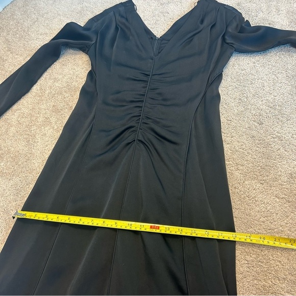 Zara Studio Collection limited edition black A-line V- neck pleated midi dress M - Picture 17 of 17